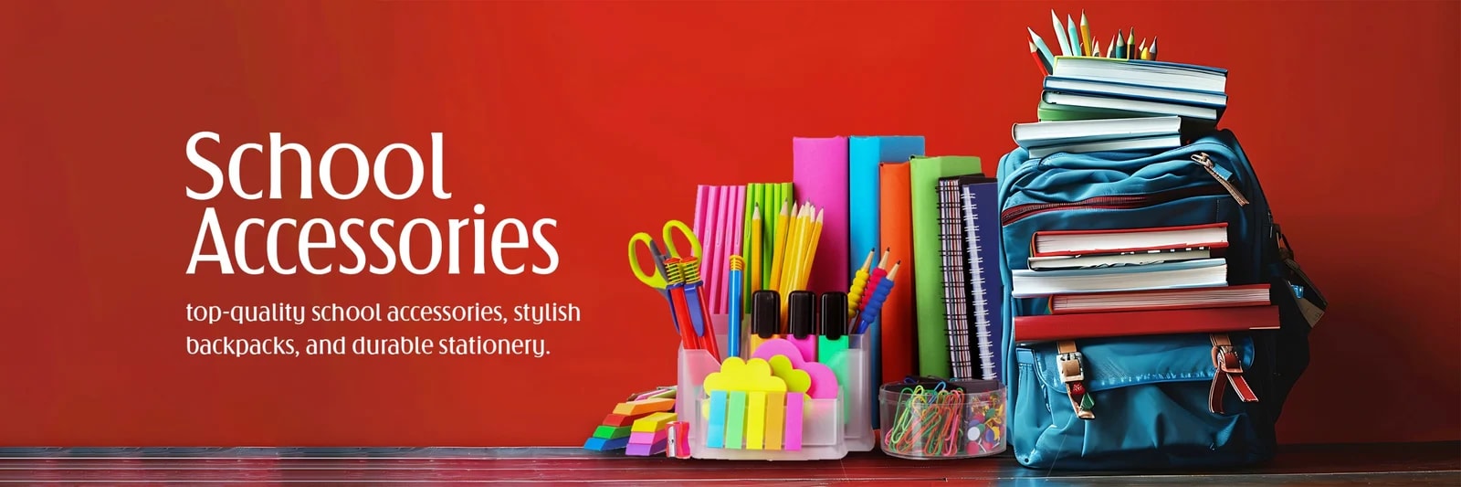 School Accessories. Top-quality school accessories, stylish backpacks, and durable stationery.